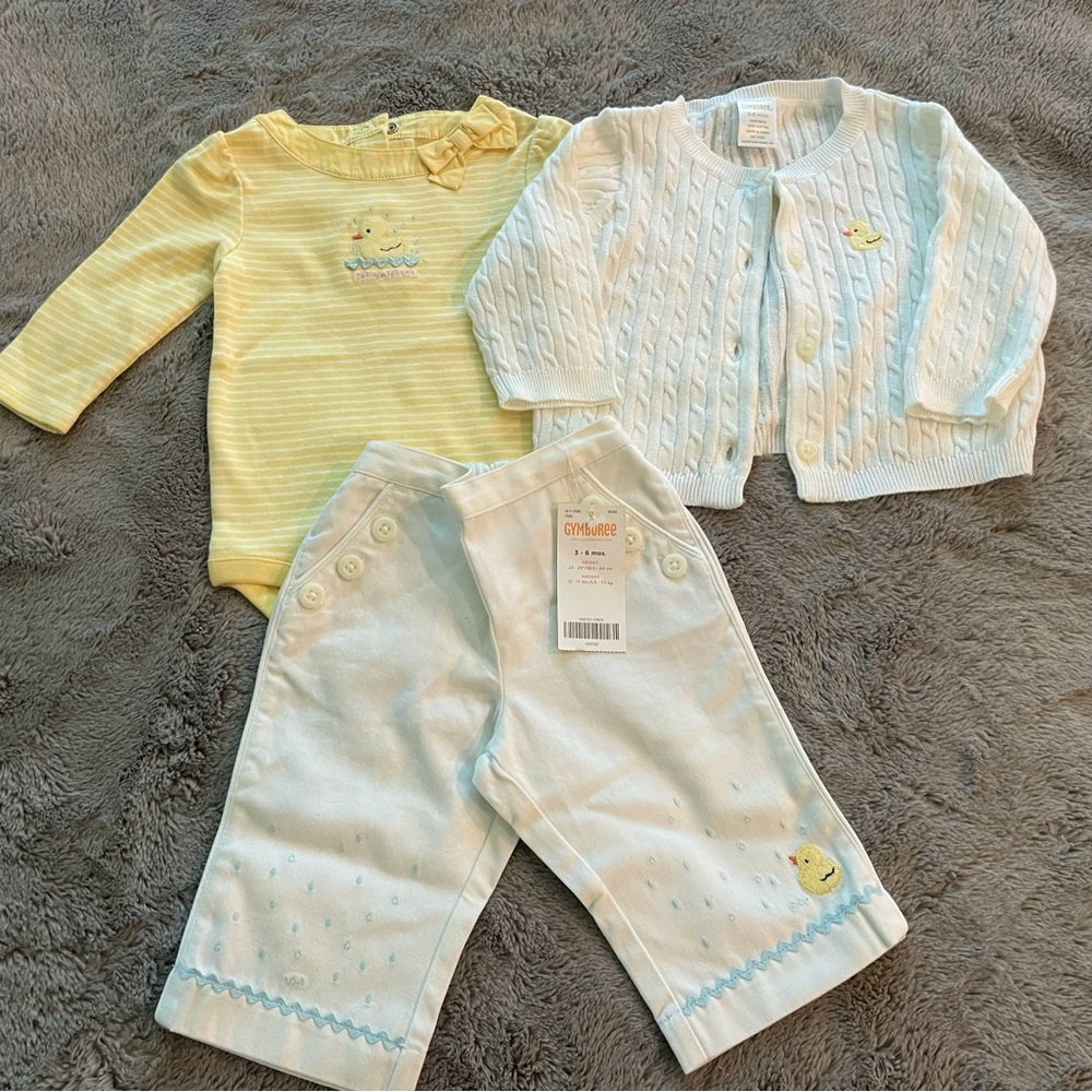 Gymboree Duck 3 Piece Outfit